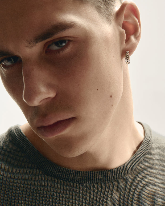 Silver single earring ROUGH