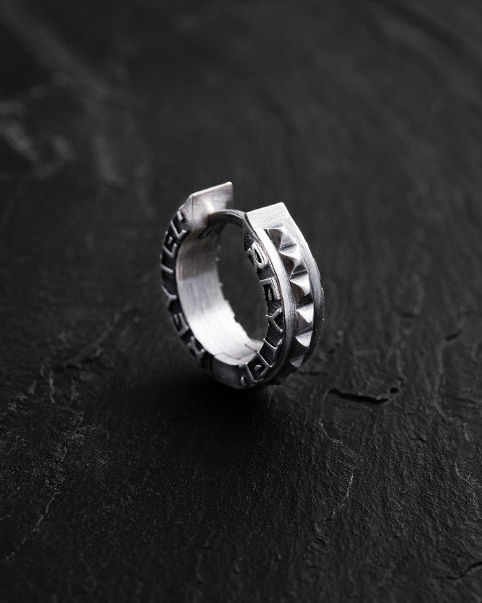 Silver single earring ROUGH