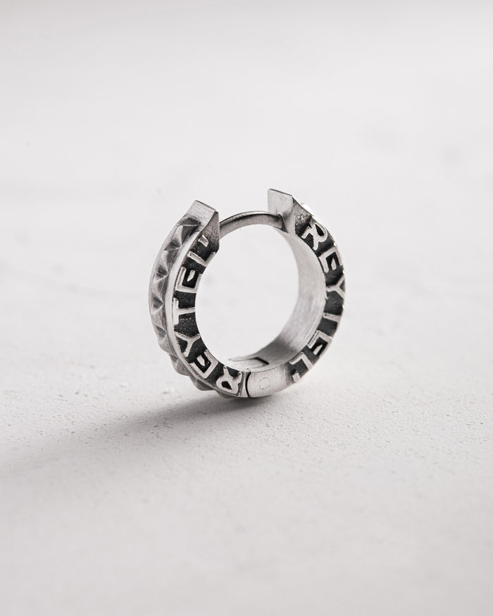 Silver single earring ROUGH
