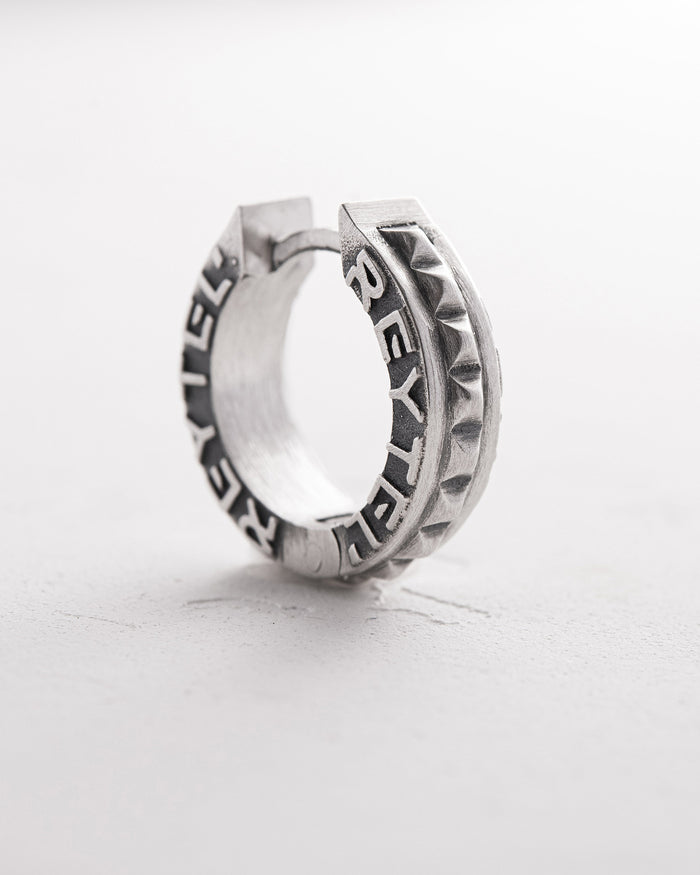 Silver single earring ROUGH