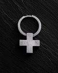 Silver single earring VERITAS