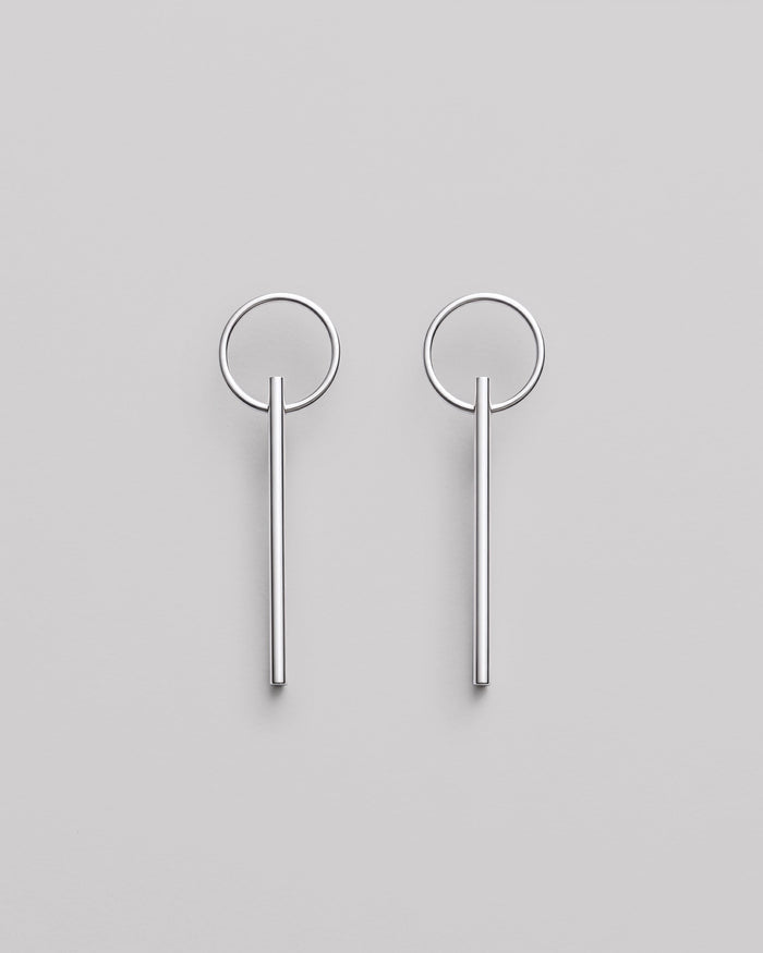 Silver stud earrings LINEA
