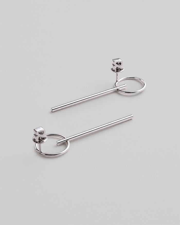 Silver stud earrings LINEA