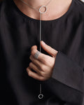 Silver Y-necklace THE HOOP