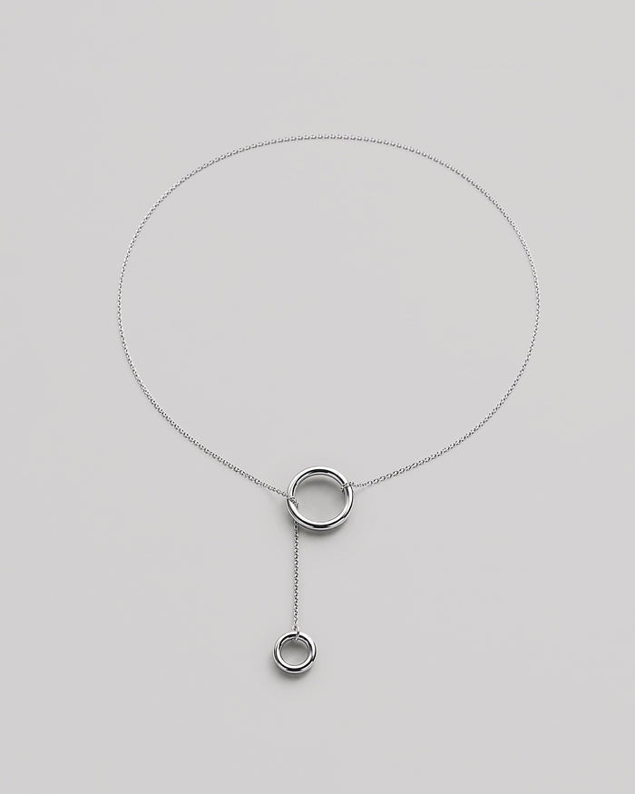 Silver Y-necklace THE HOOP