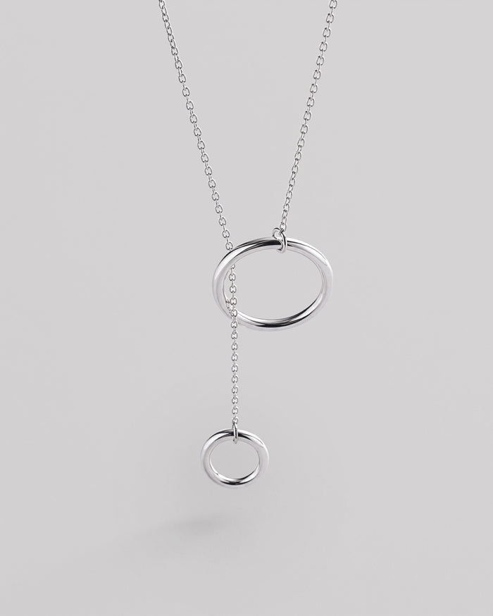 Silver Y-necklace THE HOOP