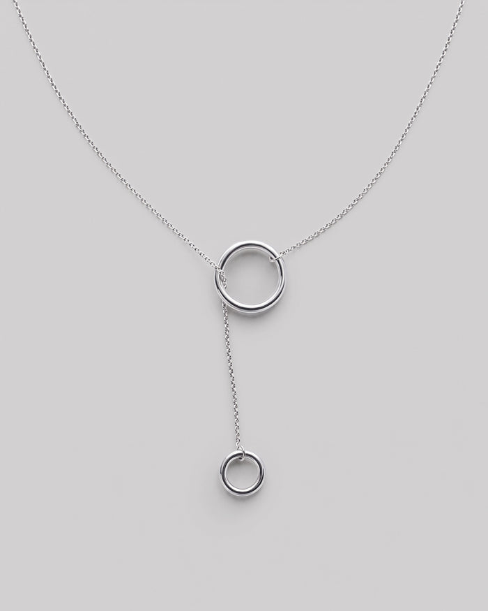 Silver Y-necklace THE HOOP