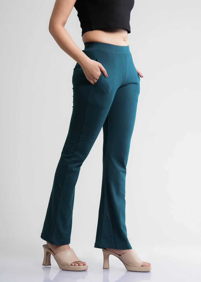 Stretchable Flared Bootcut Cotton Pants