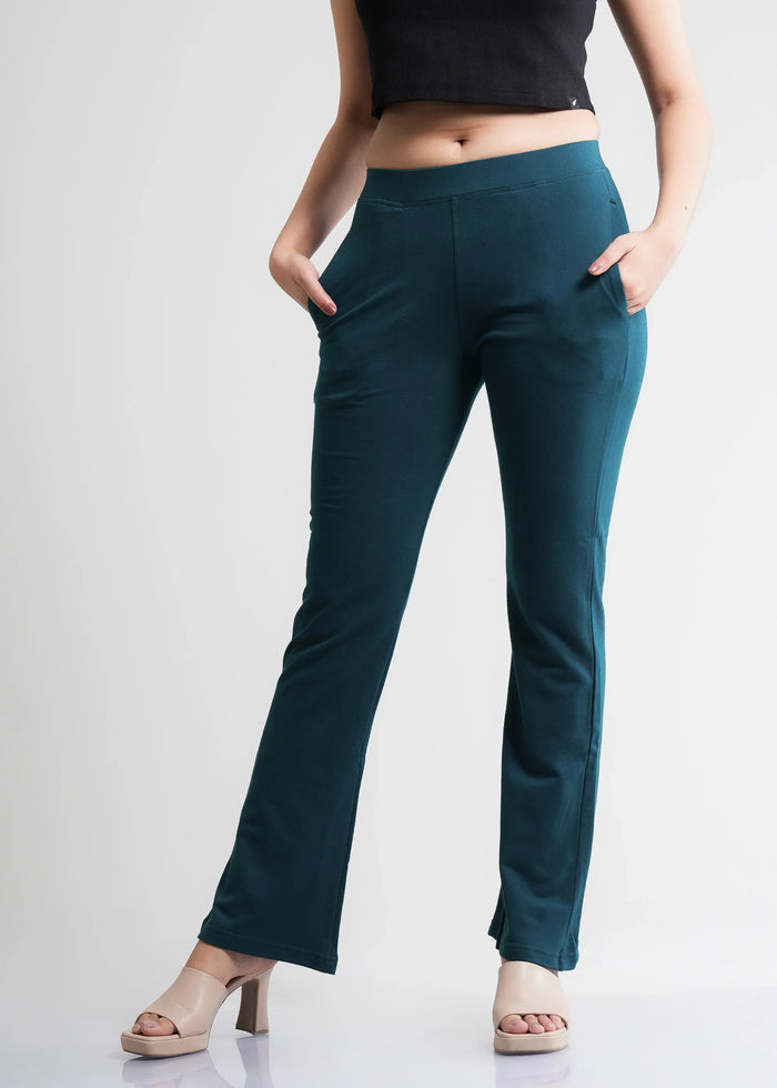 Stretchable Flared Bootcut Cotton Pants