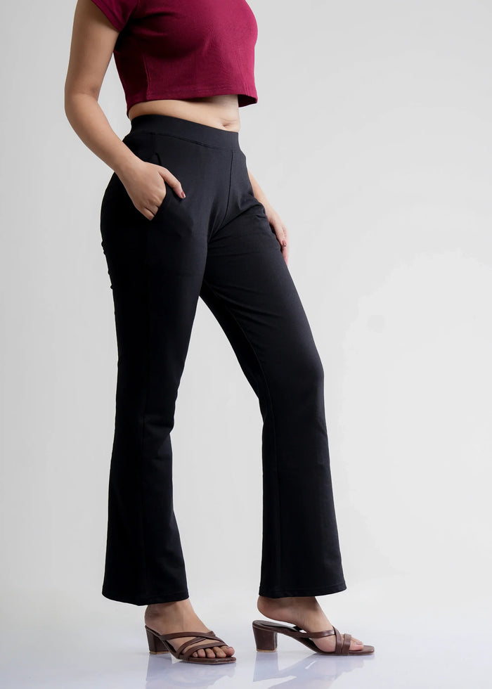 Stretchable Flared Bootcut Cotton Pants