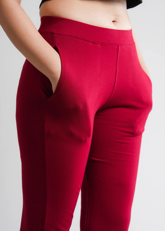 Stretchable Flared Bootcut Cotton Pants