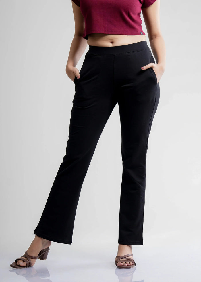 Stretchable Flared Bootcut Cotton Pants