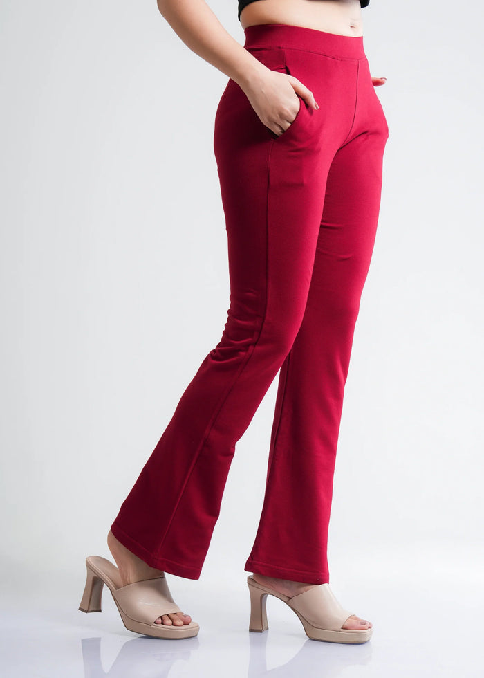 Stretchable Flared Bootcut Cotton Pants