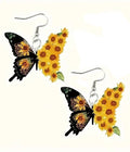 Sunflower Butterfly Earrings