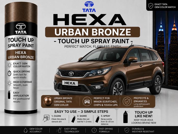 Tata Hexa Urban Bronze Touch Up Spray Paint – OEM Color Match | LIHA Aerosols 500ml