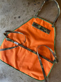 Amanda Bright designs mens Multicam orange ottertex canvas apron mcfly back to the future theme