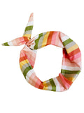 Amanda Bright Designs colorful Bright striped headband, green gold cinnamon amber retro style 1960s