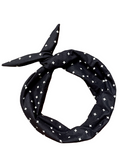Amanda Bright Designs Tie Headband Black Crosses