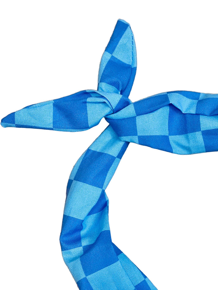 Amanda bright designs blue checkered headband