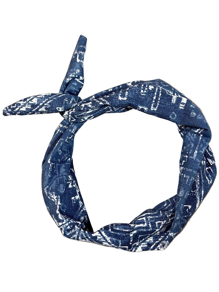 Amanda Bright Designs denim Sioux pattern moldable headband