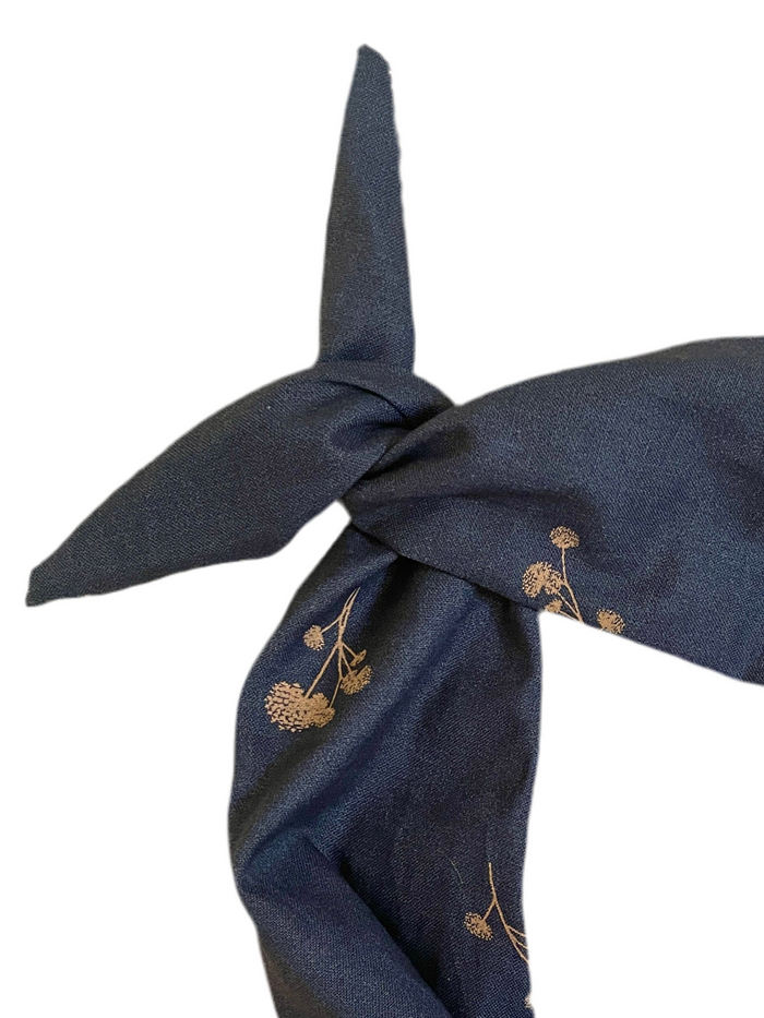 Amanda Bright Designs Navy Blue Floral Headband