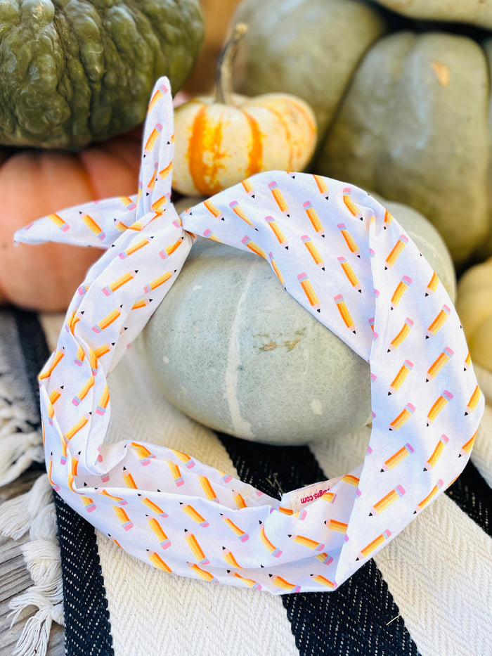 Amanda Bright Designs Teacher Headband pencil on white