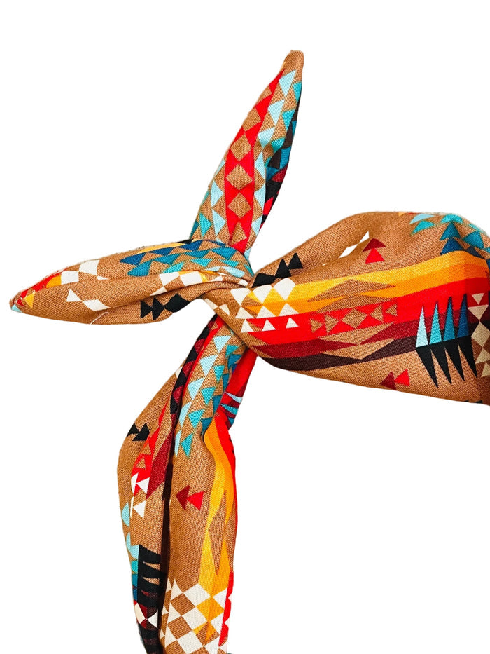 Amanda Bright Designs Santa Fe turquoise pattern headband