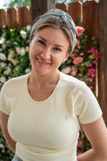 Amanda Bright Designs Original Tie Headband Soft Green Daisy