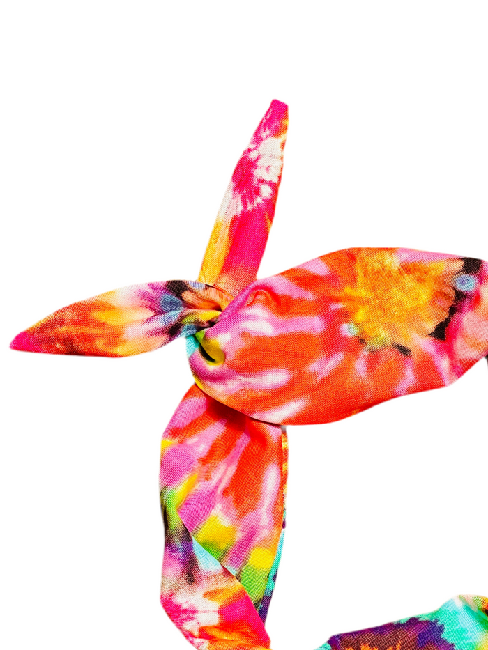 Amanda Bright Designs tie dye groovy colors saturated hippie headband