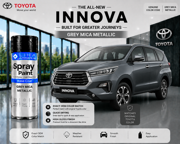 Toyota Innova Grey Mica Metallic Touch Up Spray Paint – OEM Color Match