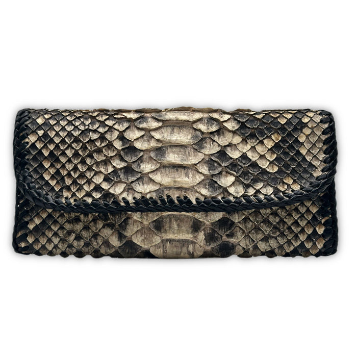 snakeskin clutch