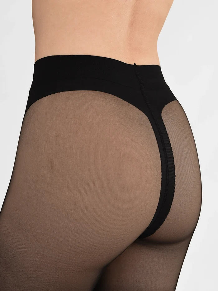 Tummy Control 30D Tights in Black