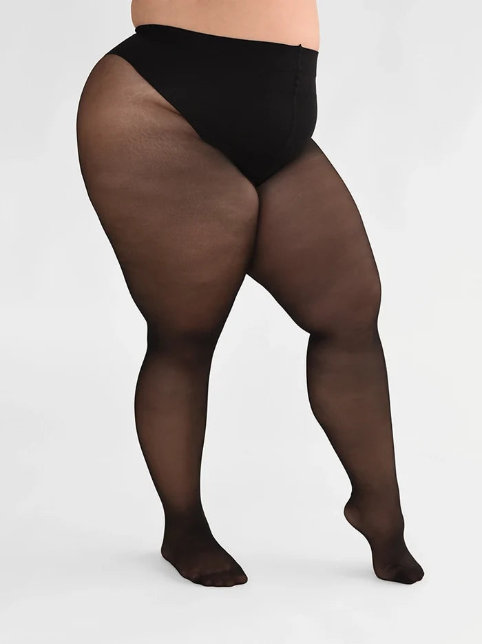 Tummy Control 30D Tights in Black
