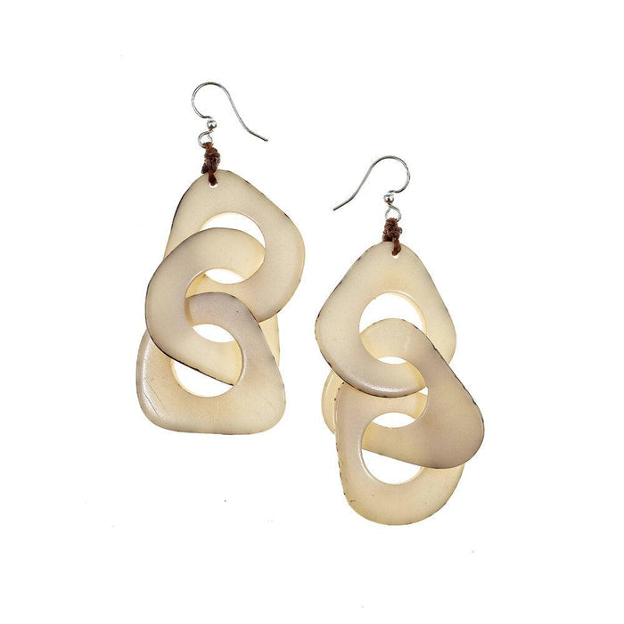 Vero Earrings-Ivory-Tagua by Soraya Cedeno