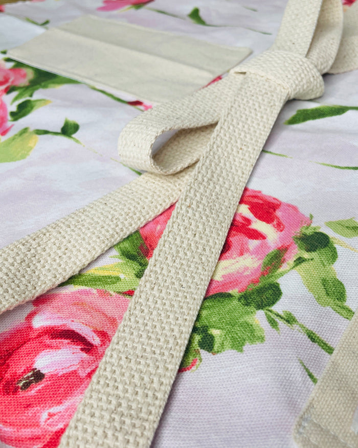 Amanda Bright Designs Vivien Leigh Winston Churchill Pink Roses Watercolor Oil Painting Brushstroke Apron