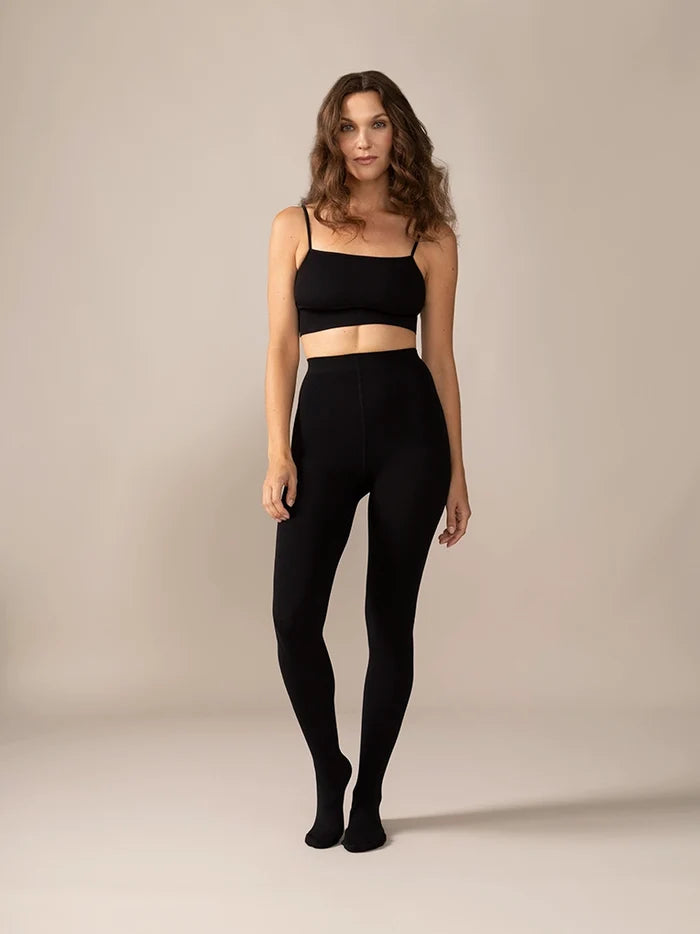 Warm Fleece Tights in Black