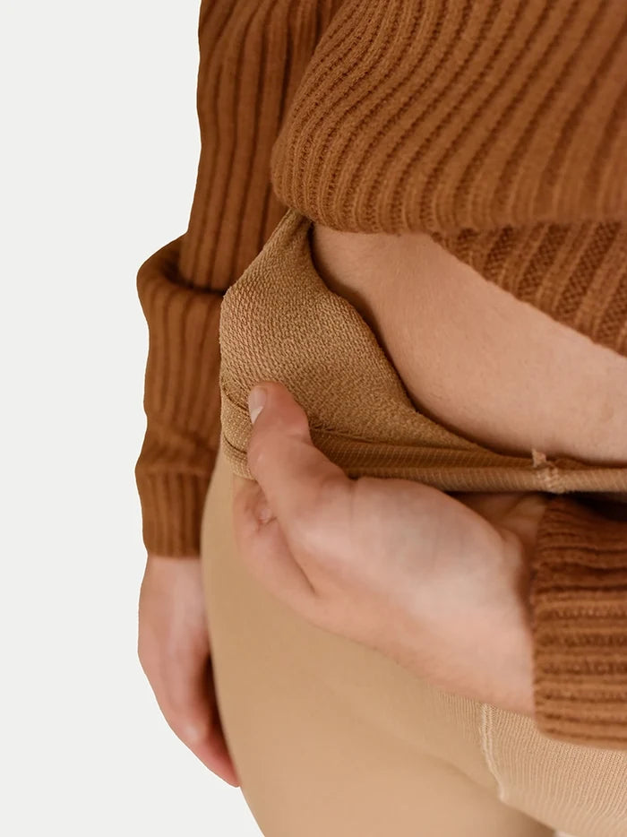 Warm Fleece Tights in Dune