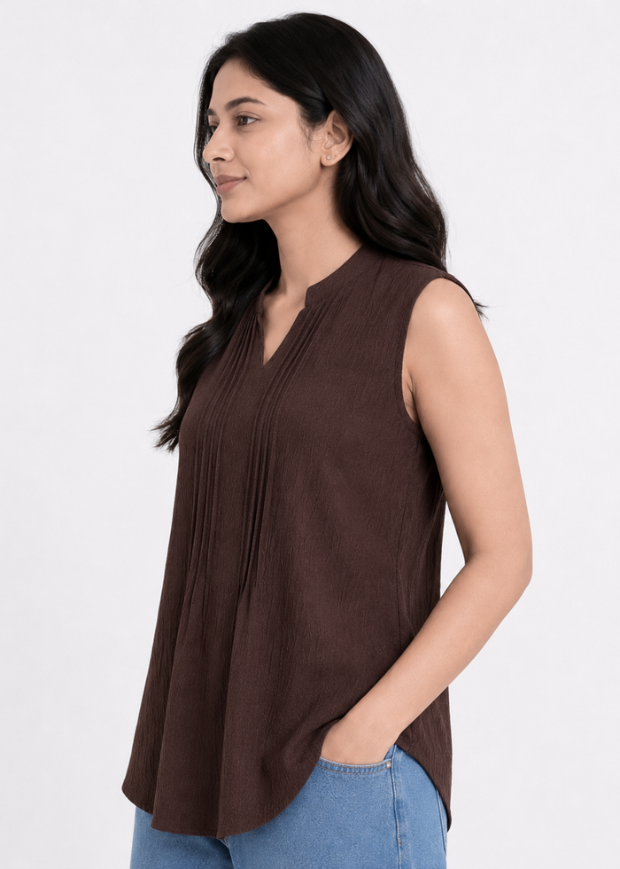 Women Mandarin Collar Top