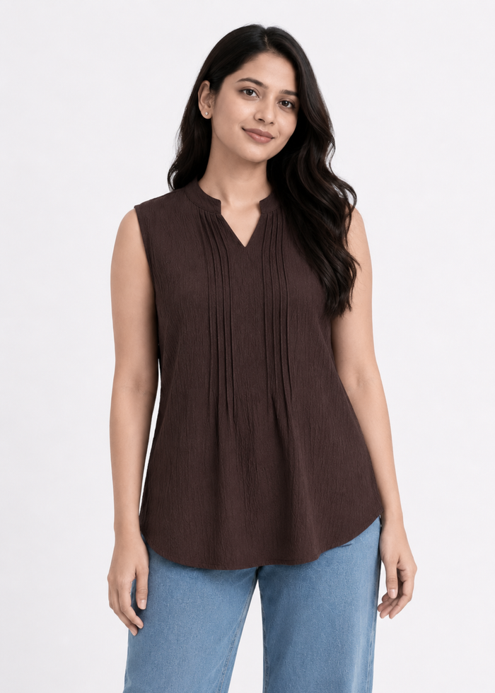 Women Mandarin Collar Top