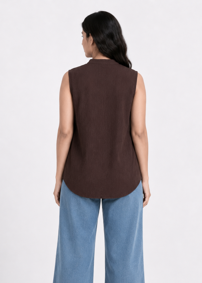 Women Mandarin Collar Top