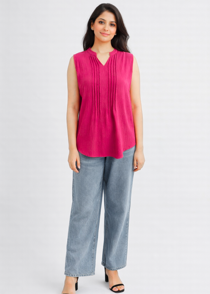 Women Mandarin Collar Top