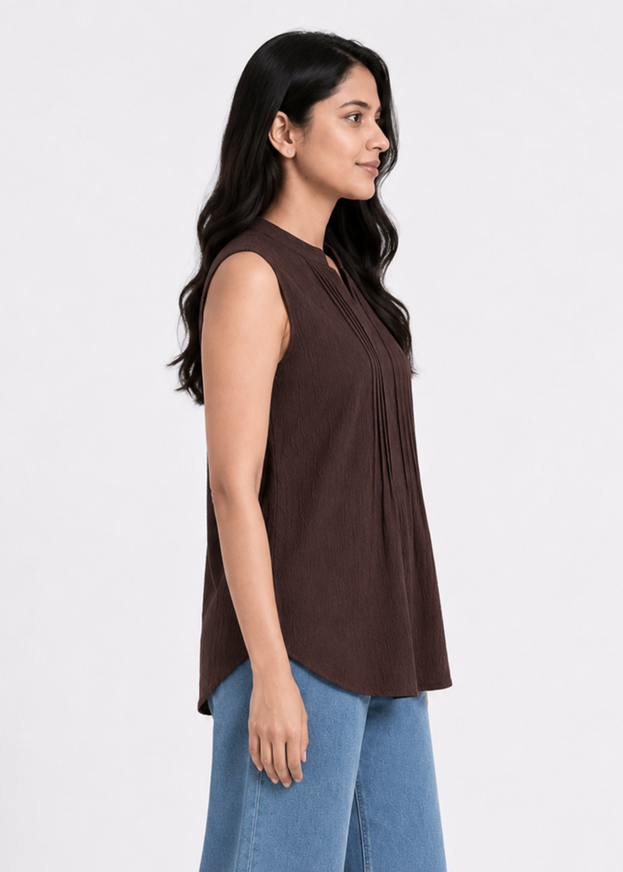Women Mandarin Collar Top