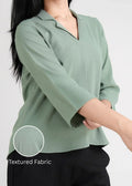Women Textured Shirt Style Top