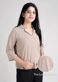 Women Textured Shirt Style Top