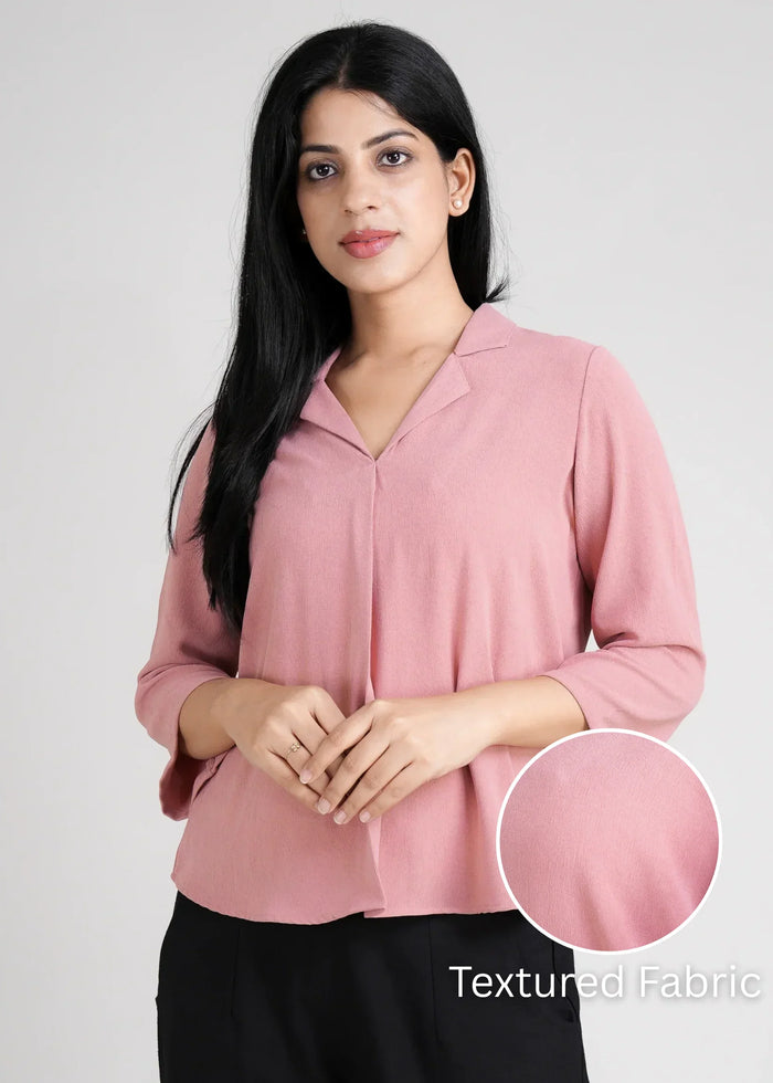 Women Textured Shirt Style Top