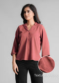Women Textured Shirt Style Top
