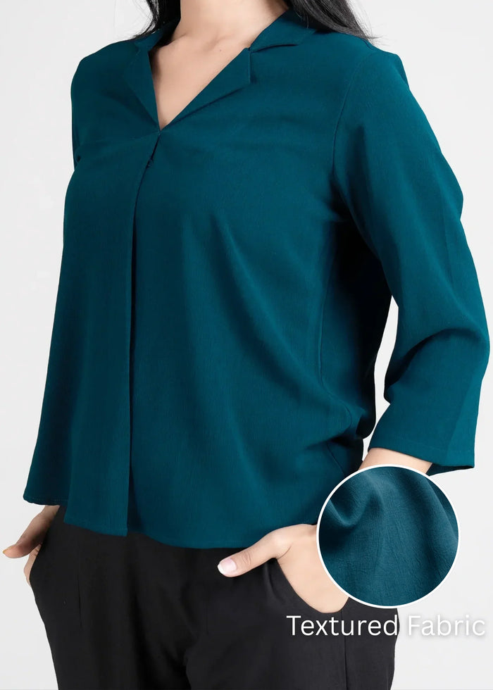 Women Textured Shirt Style Top