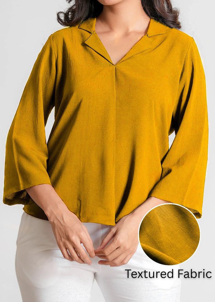 Women Textured Shirt Style Top