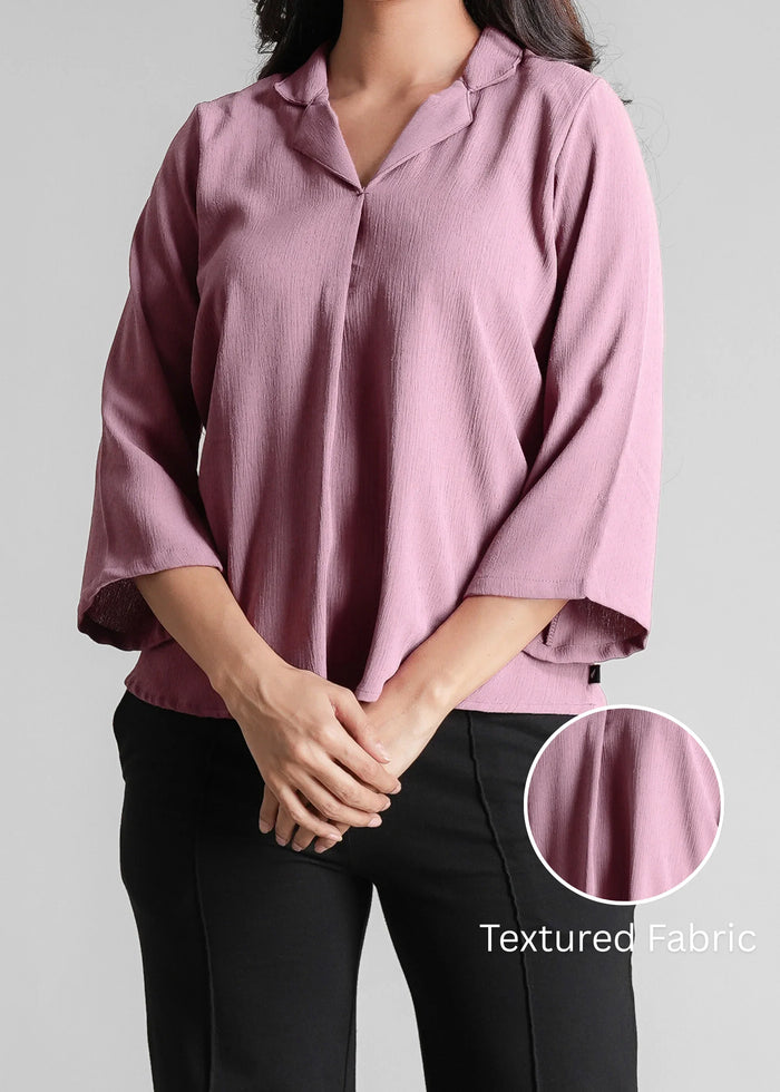 Women Textured Shirt Style Top