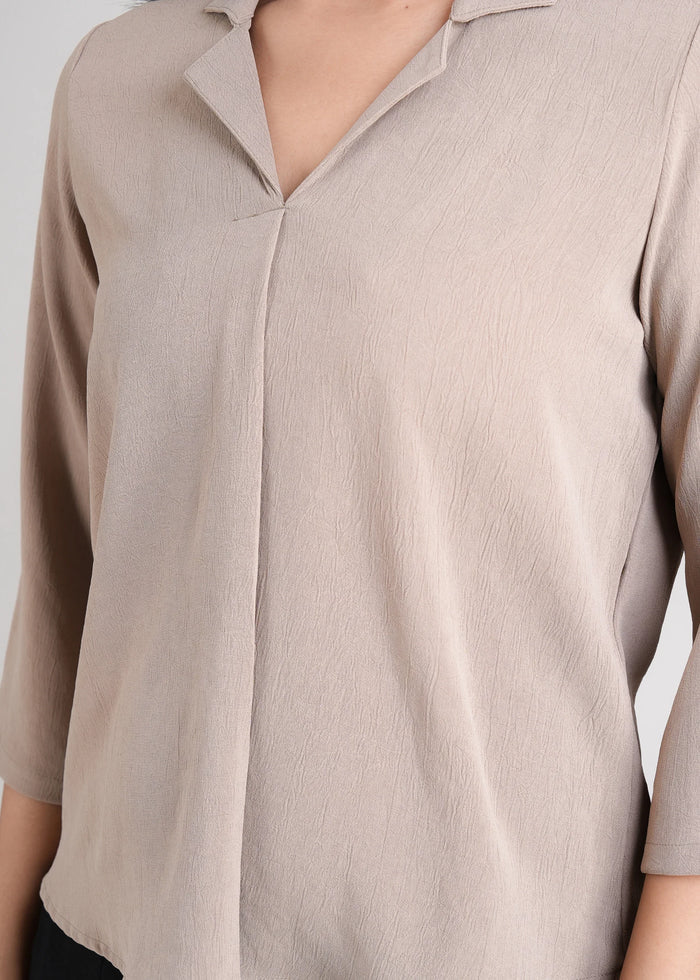 Women Textured Shirt Style Top